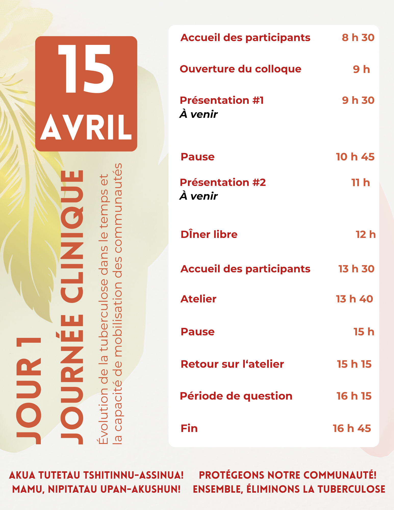 Programmation – Jour 1 – Journée clinique du colloque ITUM
